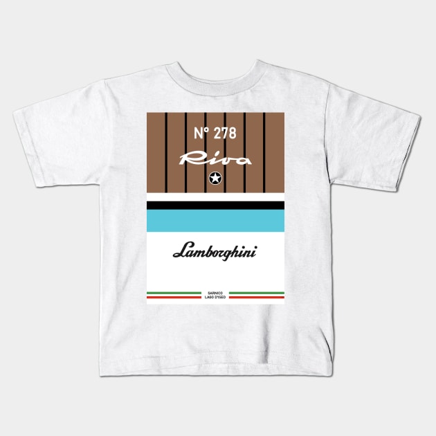 Riva Aquarama 278 Lamborghini Riviera Kids T-Shirt by PB Mary